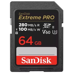 Sandisk - SanDisk 64GB 280MB/s Extreme PRO V60 SDXC™ UHS-II Hafıza Kartı
