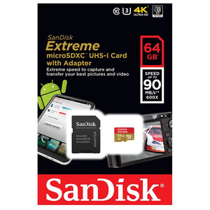 Sandisk - Sandisk 64GB 90-120 mb/sn MicroSD Hafıza Kartı (1)