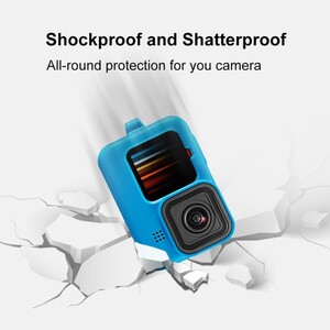 Sanger GO212A Gopro Hero 9 Silikon Kılıf Mavi - Thumbnail