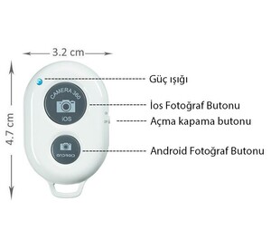 Sanger SG-R01 Telefon Bluetooth Kumanda Beyaz - Thumbnail