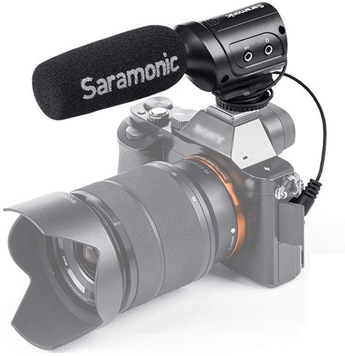 Saramonic SR-M3 Ekstra Mikrofon Girişli ve Kulaklık Çıkışlı Shotgun Mikrofon