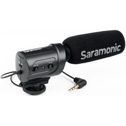 Saramonic SR-M3 Ekstra Mikrofon Girişli ve Kulaklık Çıkışlı Shotgun Mikrofon - Thumbnail