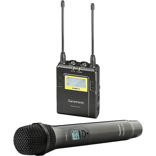 Saramonic UwMic9 Kit4 (RX9 HU9) 1 Verici 1 Alıcı Kablosuz El Mikrofonu