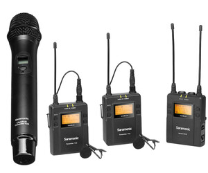 Saramonic - Saramonic UwMic9 (RX9 TX9 TX9 HU9) 1 Alıcı 2 Yaka 1 El Kablosuz Mikrofon Seti