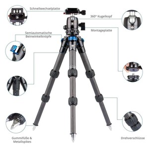 Sirui - Sirui AM-223 + B-00K Karbon Fiber Profesyonel Tripod Kiti (1)