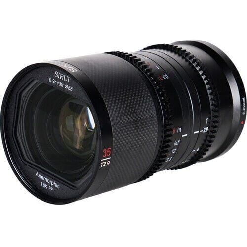 Sirui Saturn 35mm T2.9 1.6x Full-Frame Karbon Fiber Anamorfik Lens (E Mount, Mavi Flare)