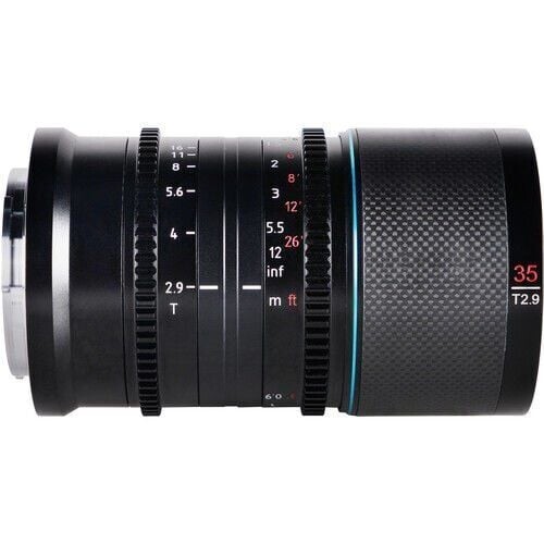 Sirui Saturn 35mm T2.9 1.6x Full-Frame Karbon Fiber Anamorfik Lens (RF Mount, Mavi Flare)