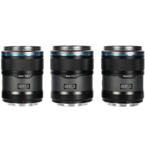 Sirui Sniper 23mm, 33mm & 56mm F1.2 Lens Kiti (E Mount, Siyah)