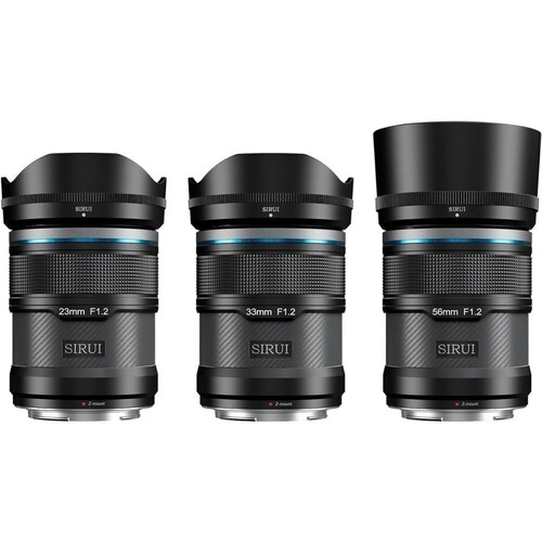 Sirui Sniper 23mm, 33mm & 56mm F1.2 Lens Kiti (X Mount, Siyah)