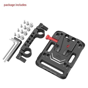 SmallRig - SmallRig 3016 V Montajlı Akü Plakası Çift 15mm Çubuk Kelepçesi (1)