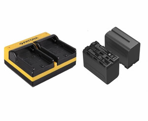 SmallRig - SmallRig 4073 NP-F970 (2) Adet Pil + 1 Adet Patona Çiftli Şarj Aleti