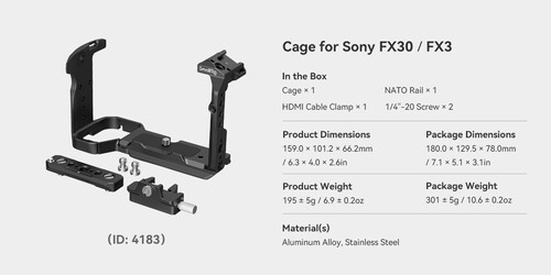 SmallRig 4183 Sony FX30 / FX3 için Kafes