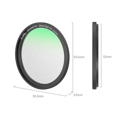 SmallRig 4217 MagEase Manyetik 1/4 Etkili Siyah Sis Filtresi (52mm)