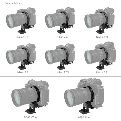 SmallRig 4306 Nikon'a Z Serisi İçin Döndürülebilir Yataydan Dikeye Montaj Plakası Kiti