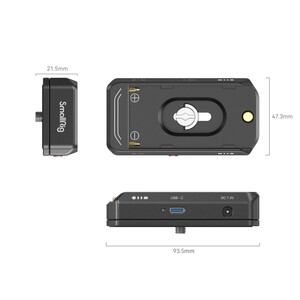 SmallRig 4340 NP-F Pil Montaj Plakası Kiti LP-E6NH Sahte Pil Güç Kablosu İle - Thumbnail