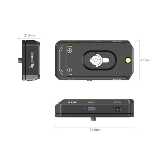SmallRig 4340 NP-F Pil Montaj Plakası Kiti LP-E6NH Sahte Pil Güç Kablosu İle