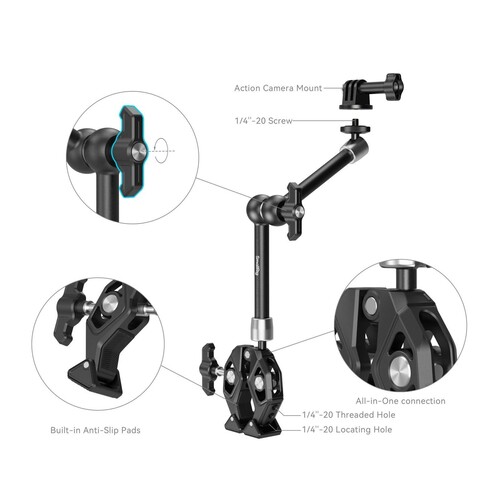 SmallRig 4454 Sihirli Kol ile Yengeç Şekilli Kelepçe