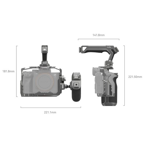 SmallRig 4539 HawkLock Hızlı Çıkarma Gelişmiş Kafes Kiti Sony Alpha 7R V / Alpha 7 IV / Alpha 7S III için