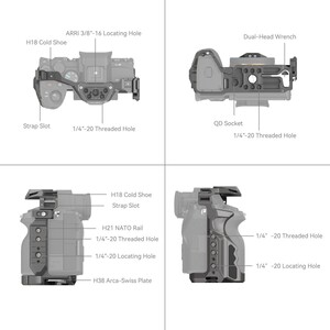 SmallRig 4539 HawkLock Hızlı Çıkarma Gelişmiş Kafes Kiti Sony Alpha 7R V / Alpha 7 IV / Alpha 7S III için - Thumbnail