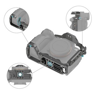 SmallRig 4539 HawkLock Hızlı Çıkarma Gelişmiş Kafes Kiti Sony Alpha 7R V / Alpha 7 IV / Alpha 7S III için - Thumbnail