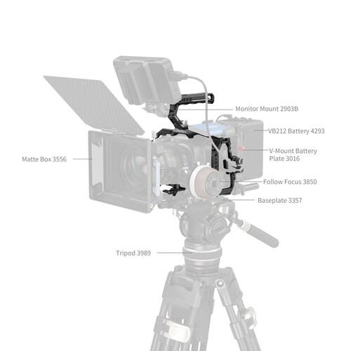SmallRig 4574B Blackmagic Design Cinema 6K için Temel Kafes Kiti