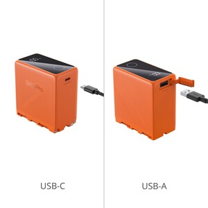 SmallRig - SmallRig 4576 NP-F970 USB-C Şarj Edilebilir Kamera Pili (Turuncu) (1)