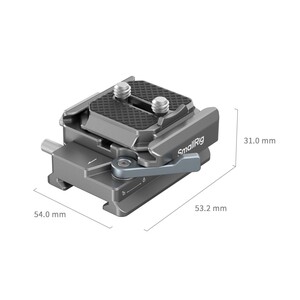 SMALLRİG - SmallRig 4639 DJI RS 2 / RSC 2 / RS3 / RS 3 Pro / RS4 / RS4 Pro için HawkLock H38 Arca-Swiss Hızlı Çıkarma Plakası (1)