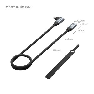 SmallRig 4791 USB-C (Düz) - USB-C (Açılı) Veri Kablosu (60 cm) - Thumbnail