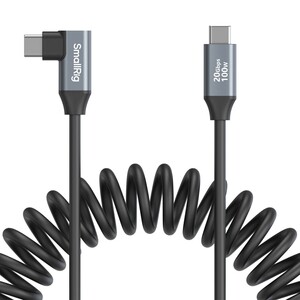 SMALLRİG - SmallRig 4792 USB-C (Düz) - USB-C (Açılı) Sarmal Veri Kablosu