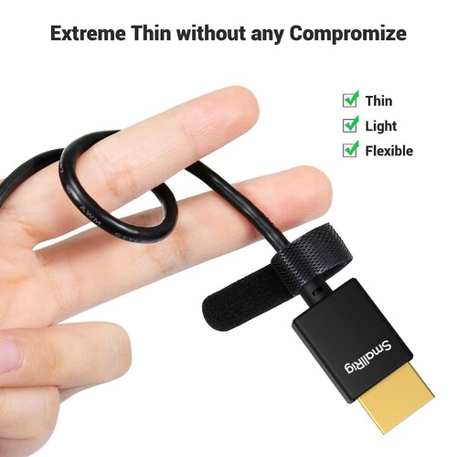 SmallRig 4795 Ultra İnce 4K HDMI Veri Kablosu (D'den A'ya) (100 cm)
