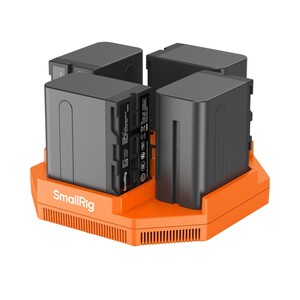 SmallRig - SmallRig 4834 NP-F970 4 Kanallı Kamera Pil Şarj Cihazı ve 4 Pil Takımı
