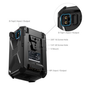 SmallRig 4984 X99 X-Touch Smart Üçlü Korumalı 1,5 m Düşmeye Dayanıklı IP54 Su Geçirmez / Toz Geçirmez) V-Mount Batarya - Thumbnail