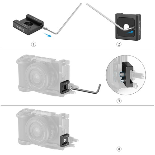 SmallRig 5033 Metal Ayak Montaj Desteği (4 adet)