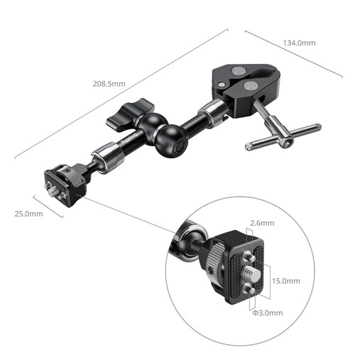 SmallRig 5310 Magic Arm Yengeç Şeklinde Kelepçeli (7'')