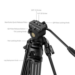 SmallRig 5442 FSD14 FreeSpeed Alüminyum Alaşımlı Video Tripod - Thumbnail