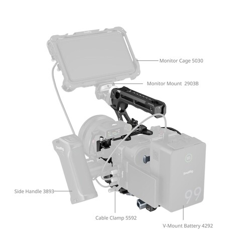 SmallRig 5590 Sony FX2 için Pil Plakalı Gelişmiş Kafes Kiti