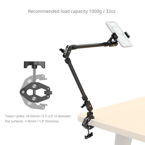 SmallRig 5625 Masaüstü Sihirli Kol Yengeç Şeklinde Kelepçe Kiti
