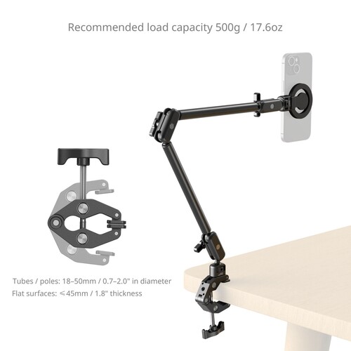 SmallRig 5626 Masaüstü Sihirli Kol Yengeç Şeklinde Kelepçe Kiti (MagSafe Uyumlu Sürüm)