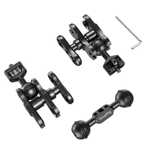 SmallRig 2109B Çift Başlı Bilyalı ve Uzatmalı Eklemli (1/4 ''-20 Vida) Kol