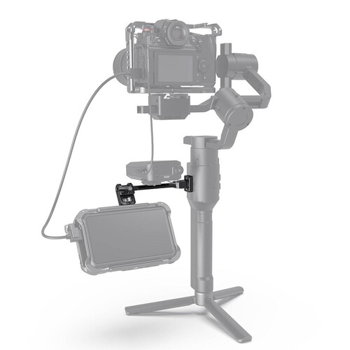 SmallRig 2889 DJI RONIN-S / SC ZHIYUN CRANE 2S / 3 / 3S / WEEBILL-S / MOZA AirCross 2 Gimbalar için Ayarlanabilir Monitör Kolu