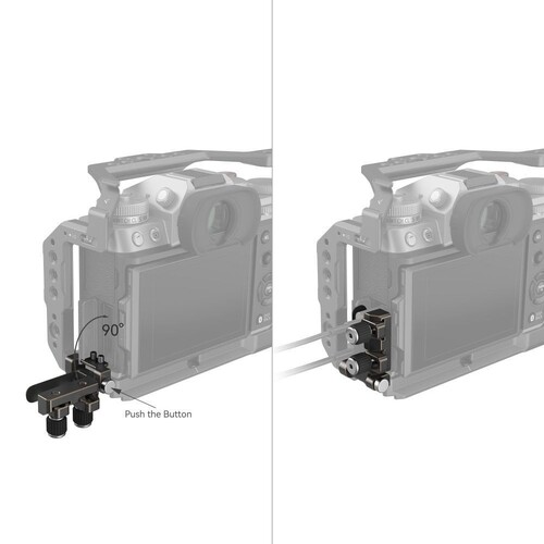 SmallRig FUJIFILM X-T5 4147 için HDMI ve USB-C Kablo Kelepçesi