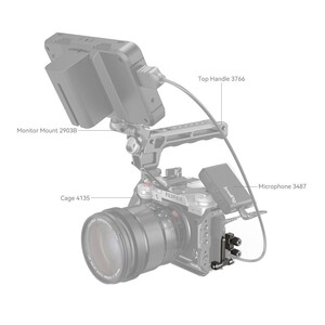 SmallRig FUJIFILM X-T5 4147 için HDMI ve USB-C Kablo Kelepçesi - Thumbnail