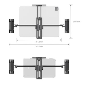 SmallRig İPad için Çift Saplı Tablet Montaj Parçası 2929 - Thumbnail