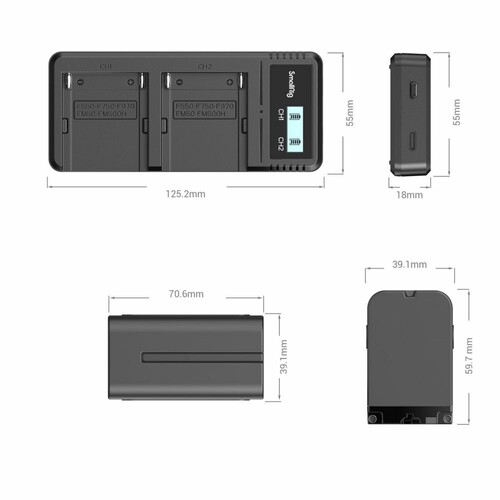 SmallRig NP-F970 Çiffli Şarj Cihazı (4086)