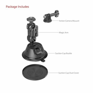 SmallRig SC-1K 4193 Aksiyon Kameraları için Vantuz Montaj Desteği - Thumbnail