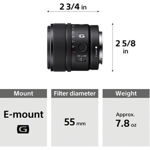Sony E 15mm f/1.4 G Lens - Thumbnail