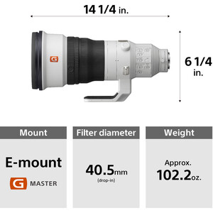 Sony FE 400mm f/2.8 GM OSS Lens - Thumbnail