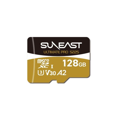 Suneast 128GB 208MB/s Ultimate Pro UHS-I V30 microSDXC Hafıza Kartı (S225 GOLD Series)