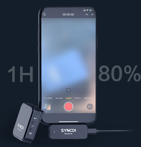 Synco G1TL İki Kişilik Yaka Mikrofonu (Type-C / Lightning)