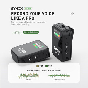Synco G2(A1) Pro Kablosuz Yaka Mikrofonu - Thumbnail